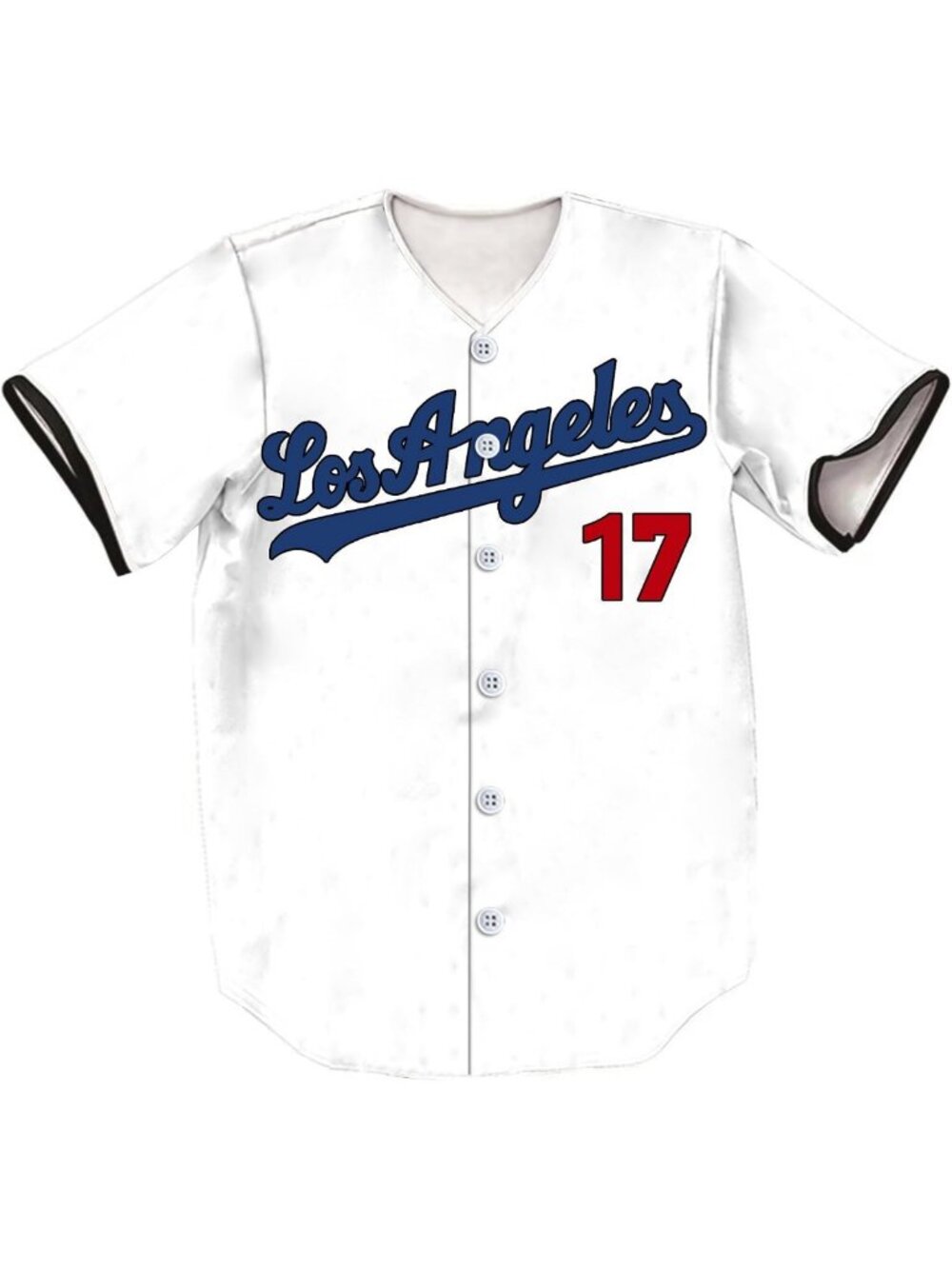 Stylish Striped Baseball Jersey | Short Sleeve Button-Up Shirt for Fans